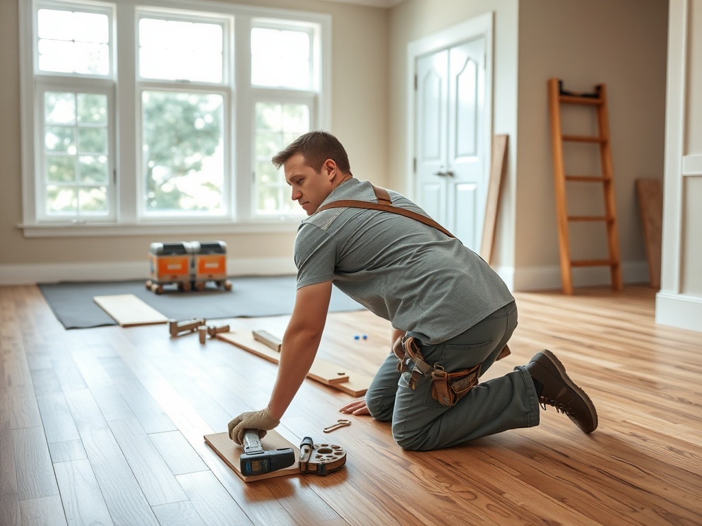 Professional flooring installation in Austin home